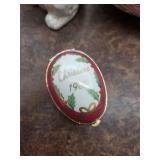 Vintage Porcelain Figurines & Honolulu Cookie Tin - Christmas 1985 Ornament & Rabbits