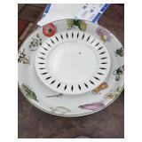 Holly Border Christmas Dinnerware Set - 6 Dinner Plates & Bowl & 2 Spoons and Salt and Pepper Set