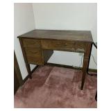 Vintage Wooden Sewing Table with Left 2-Drawer  - 36W x 19D x 30H