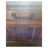 Vintage Wood Sideboard Cabinet with Drawer - 2 Paneled Doors