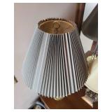 Vintage Brass Table Lamps - Palm-Tree Bird Base with Beige Shade (Lot of 2)