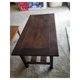 Dark Espresso Wood Coffee Table with Lower Shelf - 44 in Long, Living Room