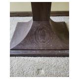 Dark Plastic TV Stand with Rectangular Inset Top