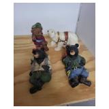 100-ct Mini Light Sets (2-Pack) - Christmas String Lights & Resin Bear Figurines