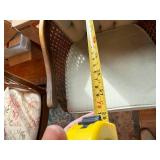 Vintage Wooden Armchairs with Tufted Upholstery and Cane Detailing