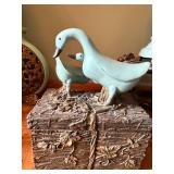 Ornate Decorative Vase, Sculpture & Urn Set with plant stand