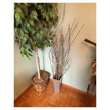 Artificial Ficus Tree and Twig Arrangement Set for Home Decor