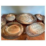 Vintage Silver-Plated Serving Tray and Bowl Set - Sheffield