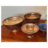 Vintage Silver and Metal Serving Lot: Bowls, Pitchers, Goblets