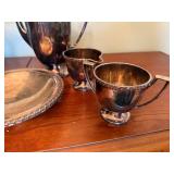 Vintage Silver-Plated Tea and Serving Set with Chafing Dish