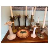 Mixed Decorative Candle Holders & Palm Tree Plate Collection
