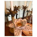 Mixed Decorative Candle Holders & Palm Tree Plate Collection