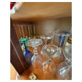Assorted Glassware Collection with Wine Glasses and Tumblers