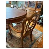 Vintage Dining Table Set with Chairs - Needs Repair, Custom Cut Protective Cover