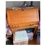 Vintage Wooden Secretary Desk with Storage and Drawers