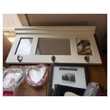 Mixed Home Decor Lot: Mirror Frame, Albums, Dishes & More