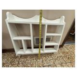 White Painted Wooden Multi-Compartment Wall Shelf