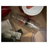 Kitchen Essentials Lot: Foil Pans, Metal Strainers, Glasses, Plastic Cups