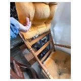 Vintage Wooden Rocking Chair with Cushion for Restoration