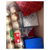 Holiday Decoration Bundle - Lladro Christmas Bell, Ornaments, Gift Boxes, Festive Tin