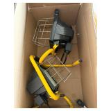 Set of 2 Portable Work Lights with Yellow Stands
