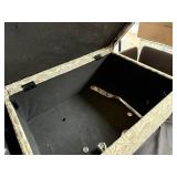 Vintage Patterned Fabric Storage Ottoman with Lid