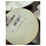 Vintage White Ceramic Dishware & Decorative Plate Set