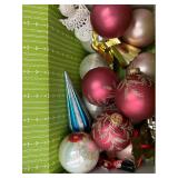 Vintage Christmas Ornaments Set: Glass Baubles and Decorations