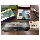Mixed Lot: Casio TV, Translators, Punch, Magnifying Glass, Puzzle, Clock Globe