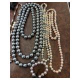 Assorted Pearl Necklace and Bracelet Lot - Multiple Colors