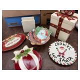 Festive Holiday Ceramic Dishes and Containers Set