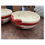 Festive Holiday Ceramic Dishes and Containers Set
