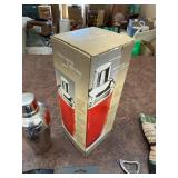 Barware Lot: Cocktail Shaker, Brookstone Wine Pump, Opener & Wine Bag