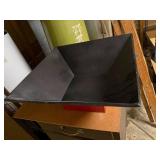 Square Red and Black Wood Decorative Bowl