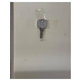 Vintage Suburban Upright Fridge with Shelves and Key