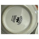 Entire Contents of the Cupboard Including Serving Pieces, Blue & White Porcelain Dinnerware Set with Glassware - Gravy Boat Included