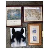 Philip Gray Iris Double-Panel Print Set - Monet Nymphéas & Roses Framed Prints