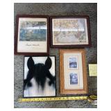 Philip Gray Iris Double-Panel Print Set - Monet Nymphéas & Roses Framed Prints