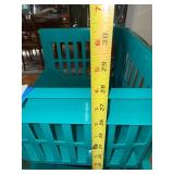 Teal 3-Tier Plastic Crate Storage Tower - Stackable Organizer