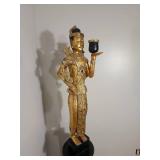 Forty One Inch Gilt Burmese Nat Spirit Statue