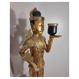 Forty One Inch Gilt Burmese Nat Spirit Statue