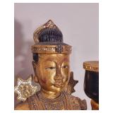Forty One Inch Gilt Burmese Nat Spirit Statue