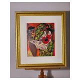 Linda Le Kinff Limited Edition Serigraph Femme et Guitar, 218/300