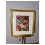 Linda Le Kinff Limited Edition Serigraph Femme et Guitar, 218/300