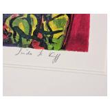 Linda Le Kinff Limited Edition Serigraph Femme et Guitar, 218/300