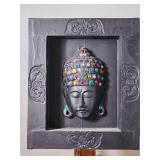 Thai Glass Beaded Buddha Shadow Box