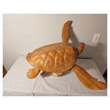 Hawaiian Teak Sea Turtle on Driftwood Base