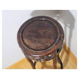 Rosewood Chinoiserie Carved Pedestal