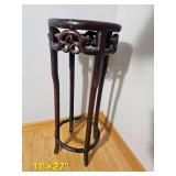 Rosewood Chinoiserie Carved Pedestal