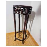Rosewood Chinoiserie Carved Pedestal